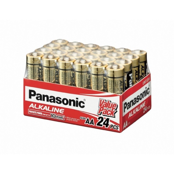 24 x Panasonic Alkaline 1.5V AA Batteries