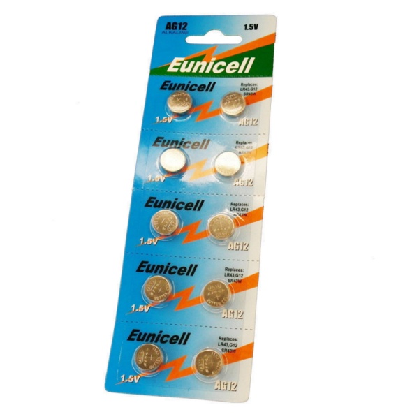 250 x Eunicell AG12 / LR43 1.5V Alkaline Batteries - Image 2