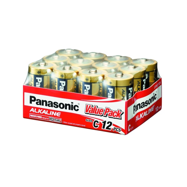 Panasonic C / LR14 1.5V Alkaline Battery 12 Pack