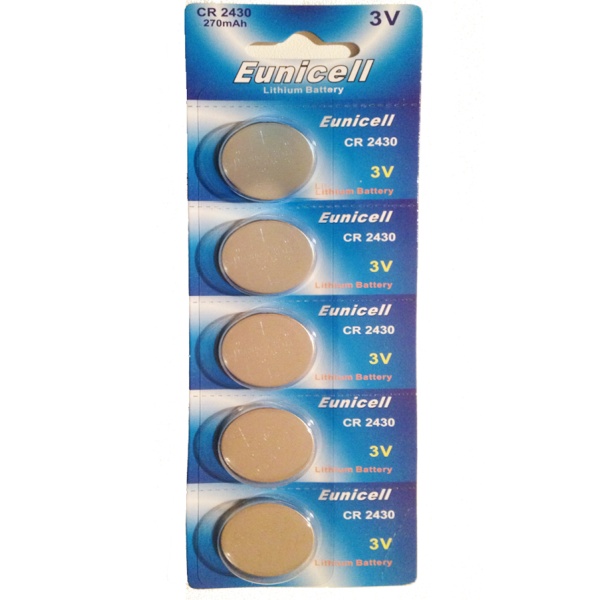 5 x Eunicell CR2430 3V Lithium Batteries