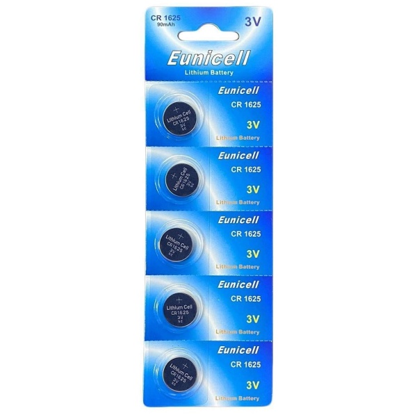 100 x Eunicell CR1625 3V Lithium Batteries