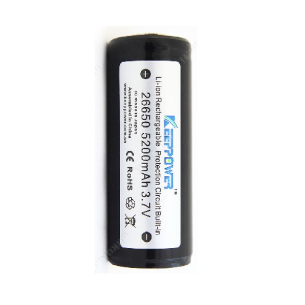 Keeppower 26650 5200mAh Protected Li-Ion Battery